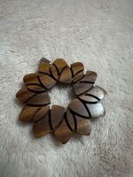 Holz Anhänger Blumenmuster