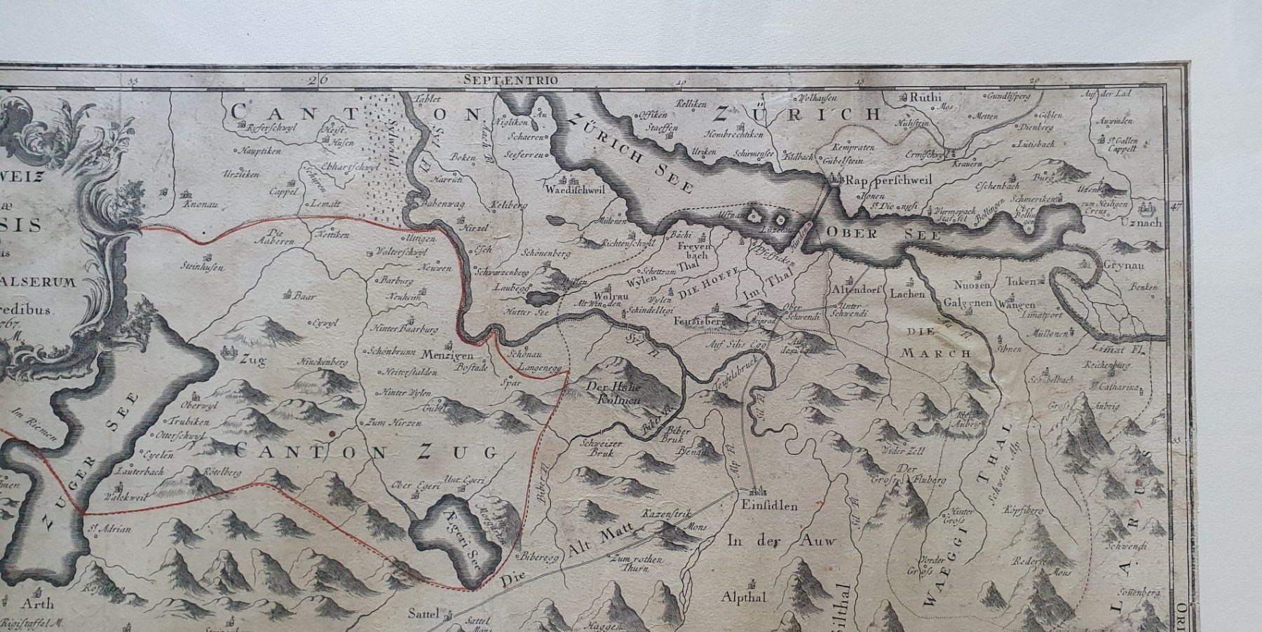 Cartine & Atlanti: Antike Landkarte Schweiz 1767 – Usato da Kreuzlingen venduto da Rschweiz1 2