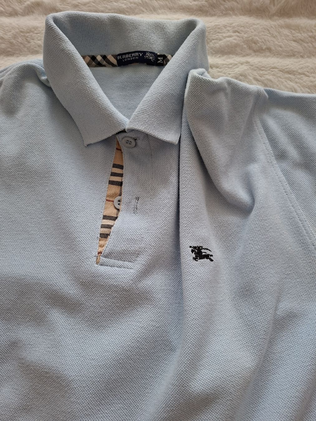 Burberry Magliette Polo: Polo manches longues bleu clair taille M – Usato da Renens VD venduto da ser_j2fn 8