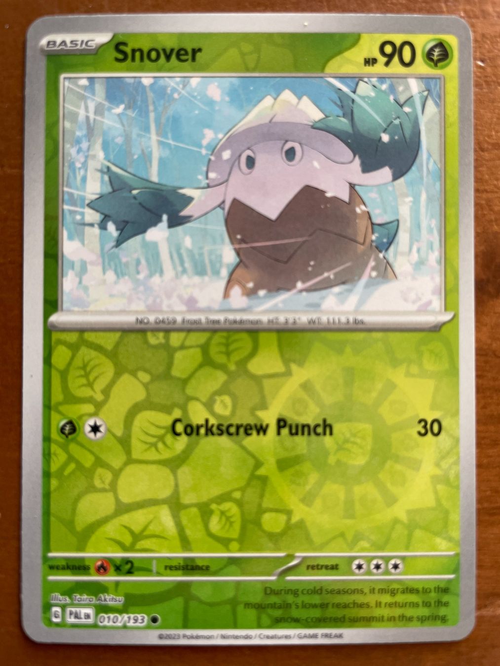 Pokémon Carte collezionabili: Pokemon Snover Reverse (Versand gratis) – Nuovo (secondo la descrizione) da Chur venduto da Angerson