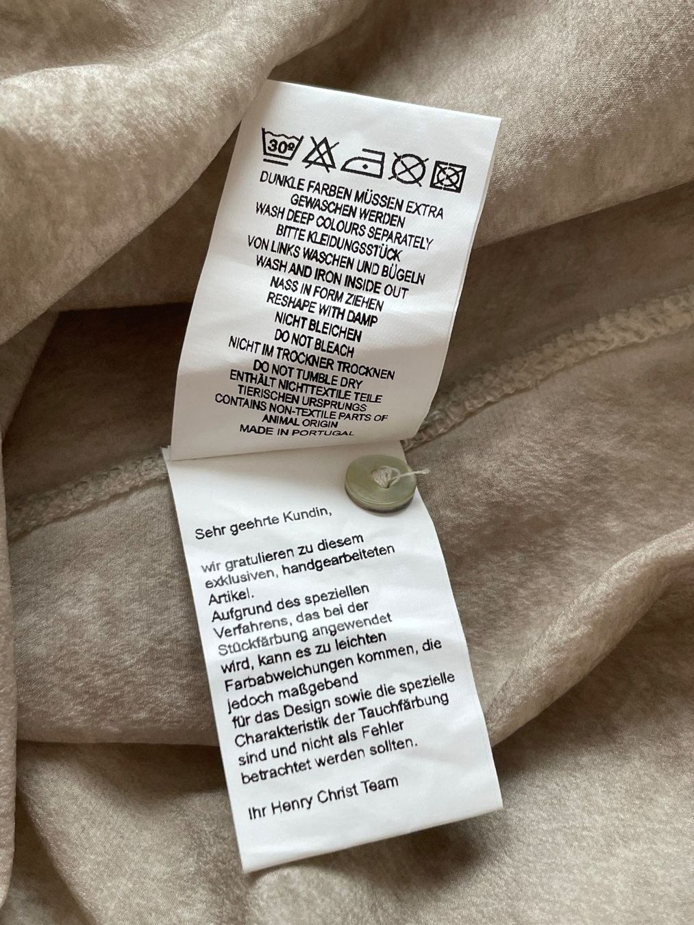 Blusen: Blusenshirt, Marke Henry Christ, beige, M – Neu (gemäss Beschreibung) aus Luzern von Roger3022 7
