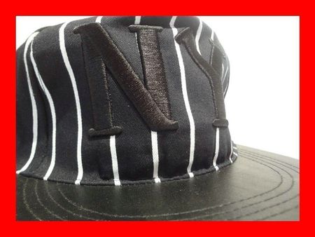 Basecap New York Nadelstreifen SCHWARZ NY Baseball Mütze