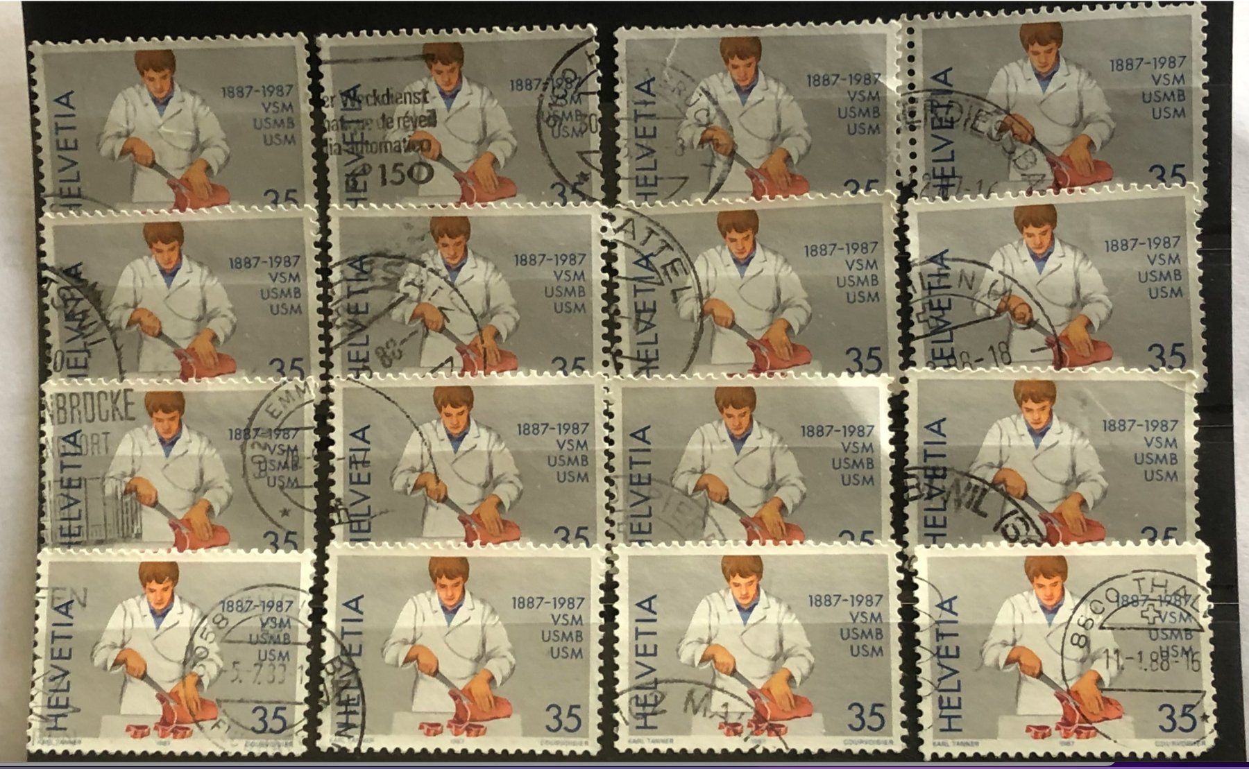 Tutti i francobolli: Nr.750 Steckkarte mit Stempel    – Usato da Aarau venduto da Billa007