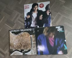 Lot de 3 vinyles Brassens, Goldman et France Gall