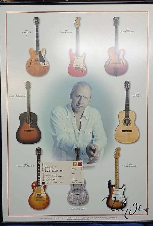 Poster & Bilder: Super rare handsignierte Litho Mark Knopfler Gitarren 2008 – Gebraucht aus Oberwil b. Zug von Gto469 4