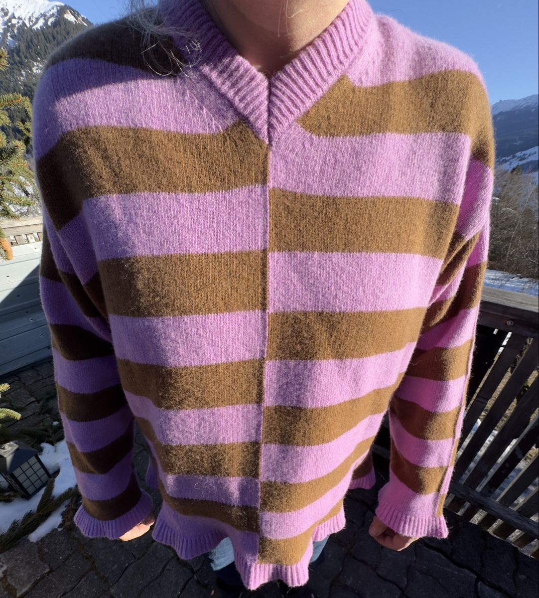 Pullover & Sweatshirts: SEMICOUTURE Pullover gestreift lila braun Grösse S – Neu (gemäss Beschreibung) aus Landquart von Happyhippo42 3