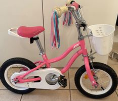 Kinder Velo Pink mit Korb, ohne Stützräder