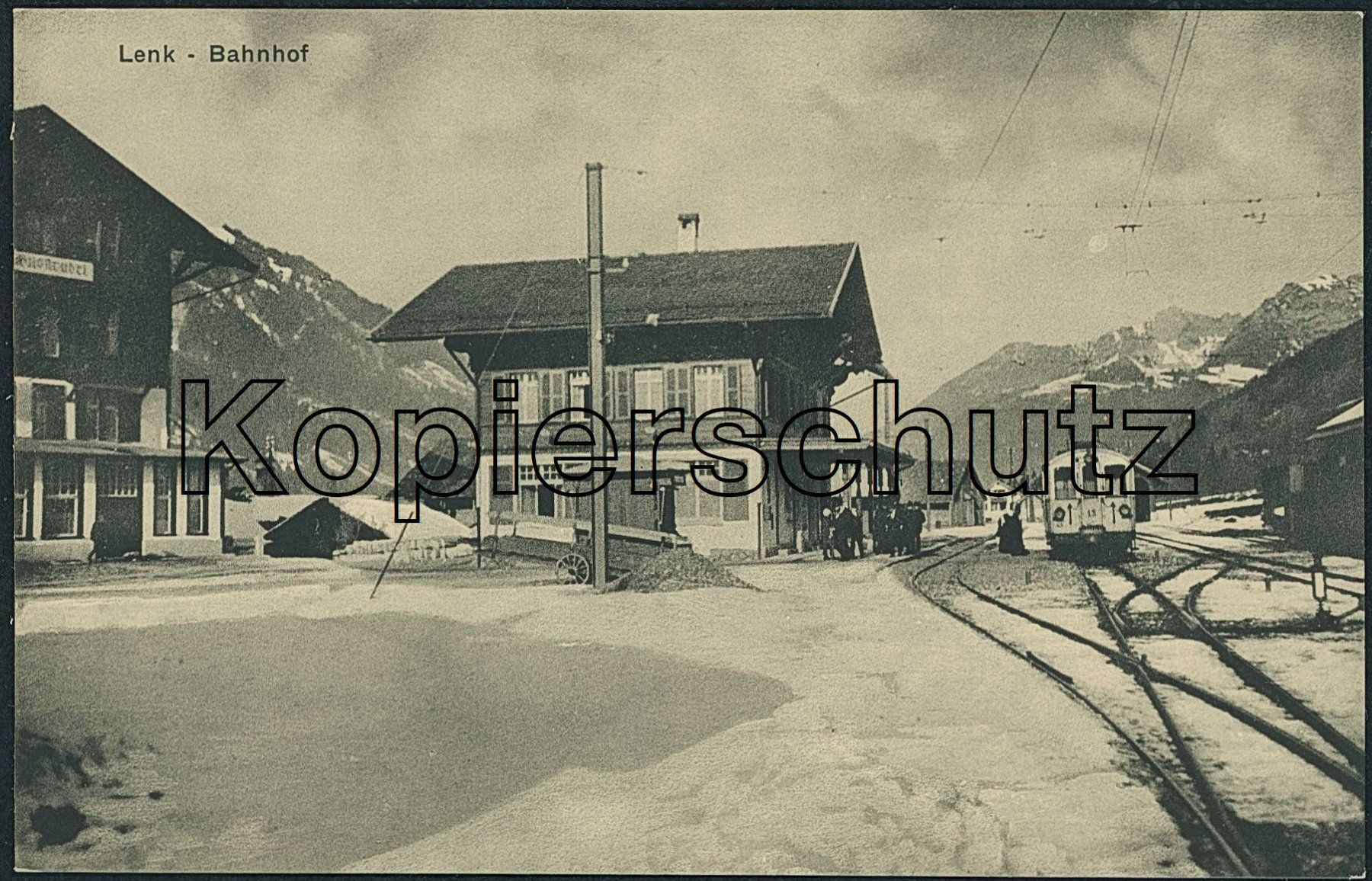 Ansichtskarten: BE Lenk - Bahnhof - Bahn MOB – Neu (gemäss Beschreibung) aus Schindellegi von dolpitz