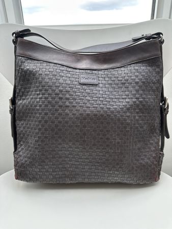 Max Mara geflochtene Ledertasche in Braun