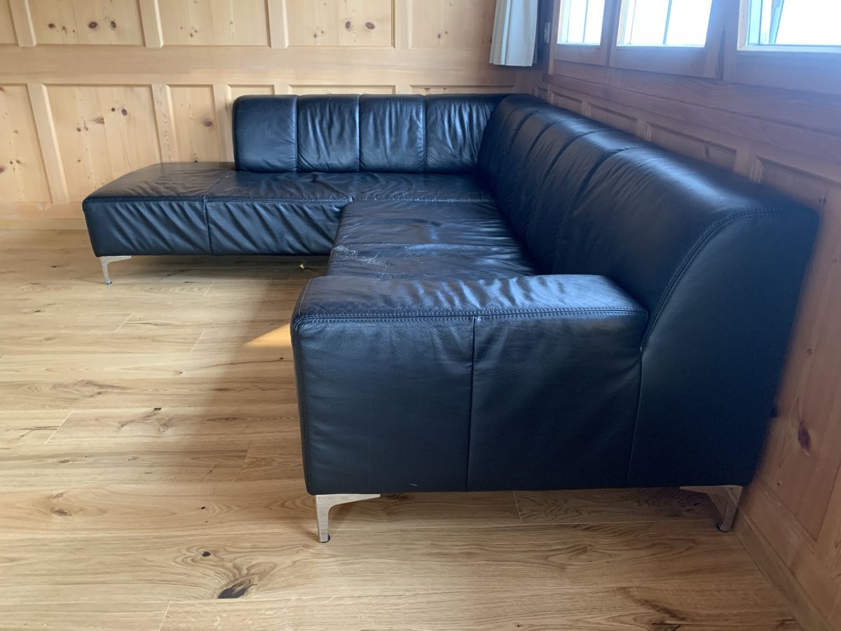 Divani: Ecksofa Leder schwarz – Usato da gonten venduto da chlepf 1