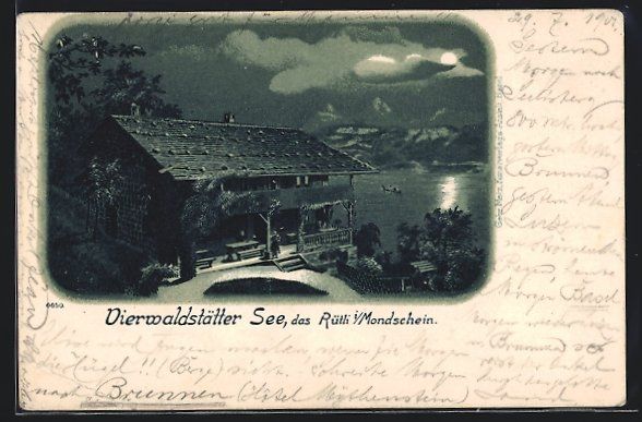Ansichtskarten: Litho Rütli /Vierwaldstätter See, Hote – Gebraucht aus Berlin von bartko-reher