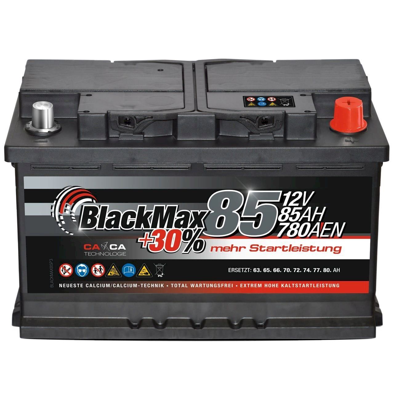 Batterien: BlackMax 12V 85Ah Autobatterie – Neu und originalverpackt aus Bottighofen von zaap