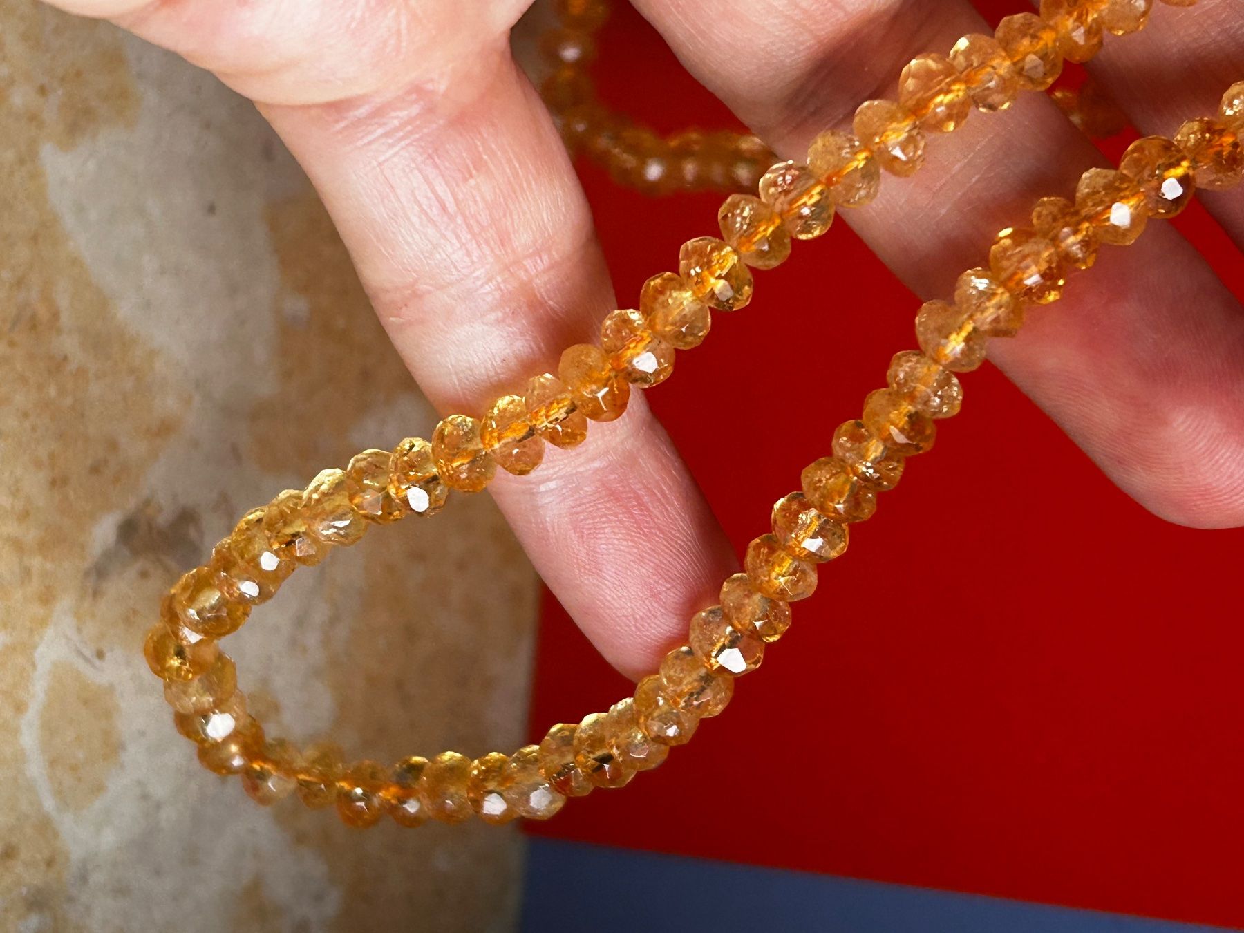 Catenine: Halskette TURMALIN orange Goldverschluss – Nuovo (secondo la descrizione) da Dittingen venduto da Bijoubelle 6