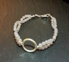 Bracelet en argent 925 et Agates grises