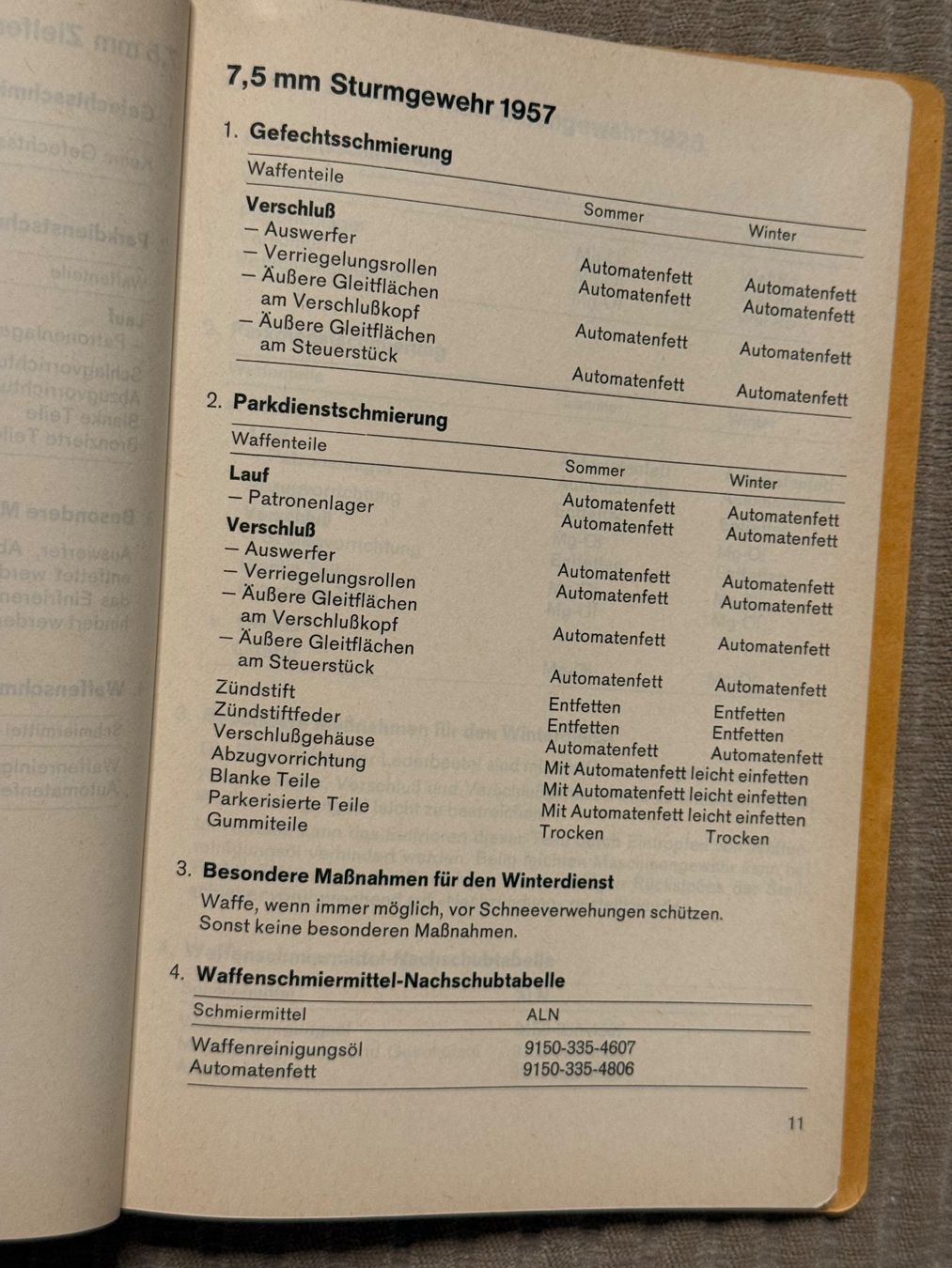 Libri: Reglement: Die Schmierung der Waffen - Schweizer Armee – Usato da Brütten venduto da Hst1 3