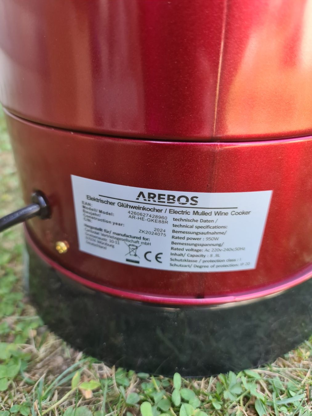 Elettrodomestici da cucina: Arebos elektrischer Glühweinkocher – Nuovo (secondo la descrizione) da Niederlenz venduto da DaveDasWahnsinn 6