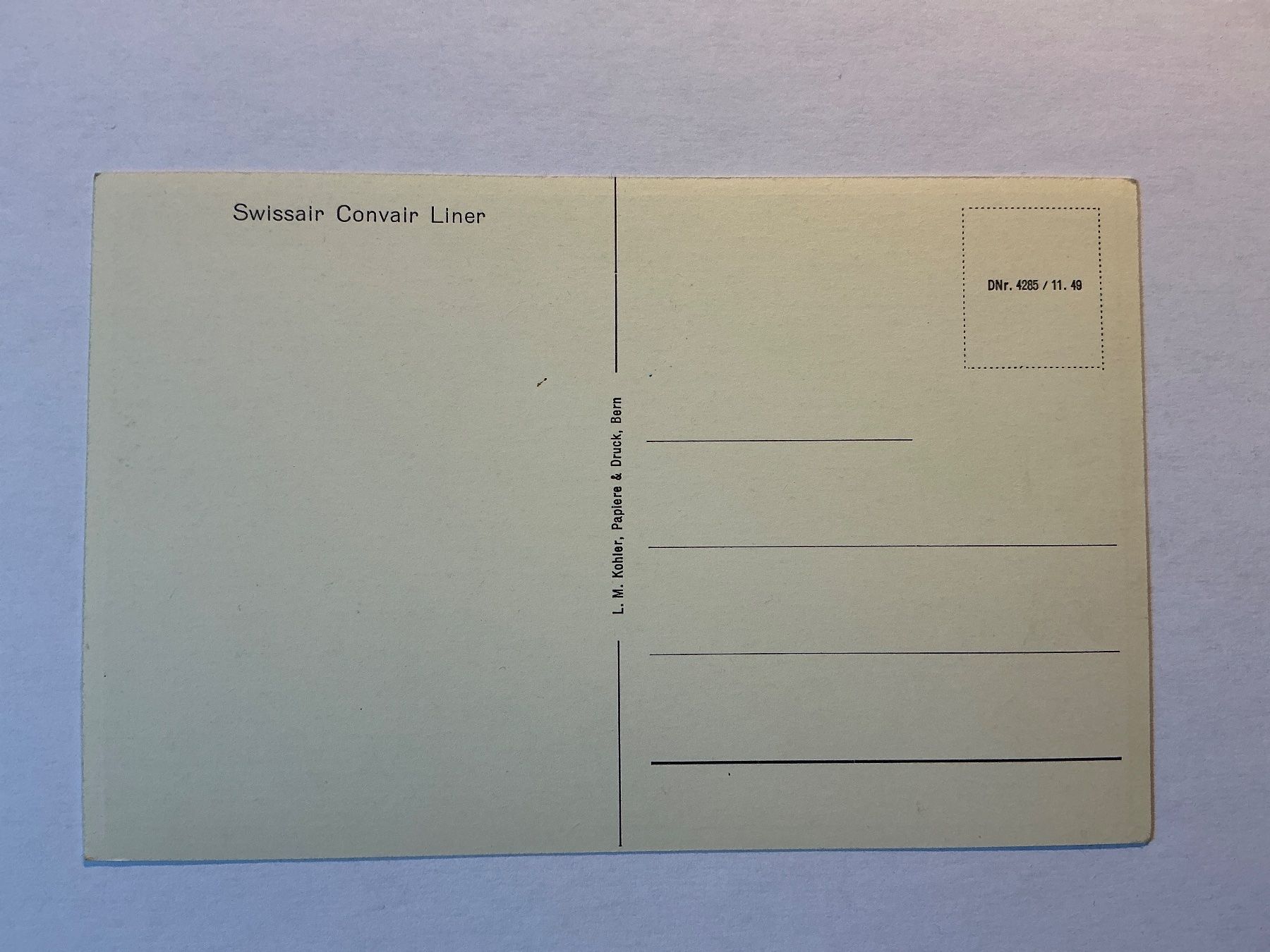 Cartoline postali: Swissair Convair IRS Postkarte – Usato da Maur venduto da 20hcodracir11 1