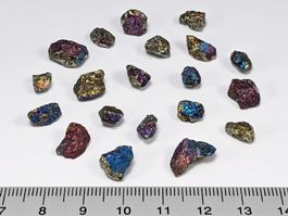 Buntkupfer/Chalkopyrit kleine Rohsteine 7 bis 13mm 20Stk.