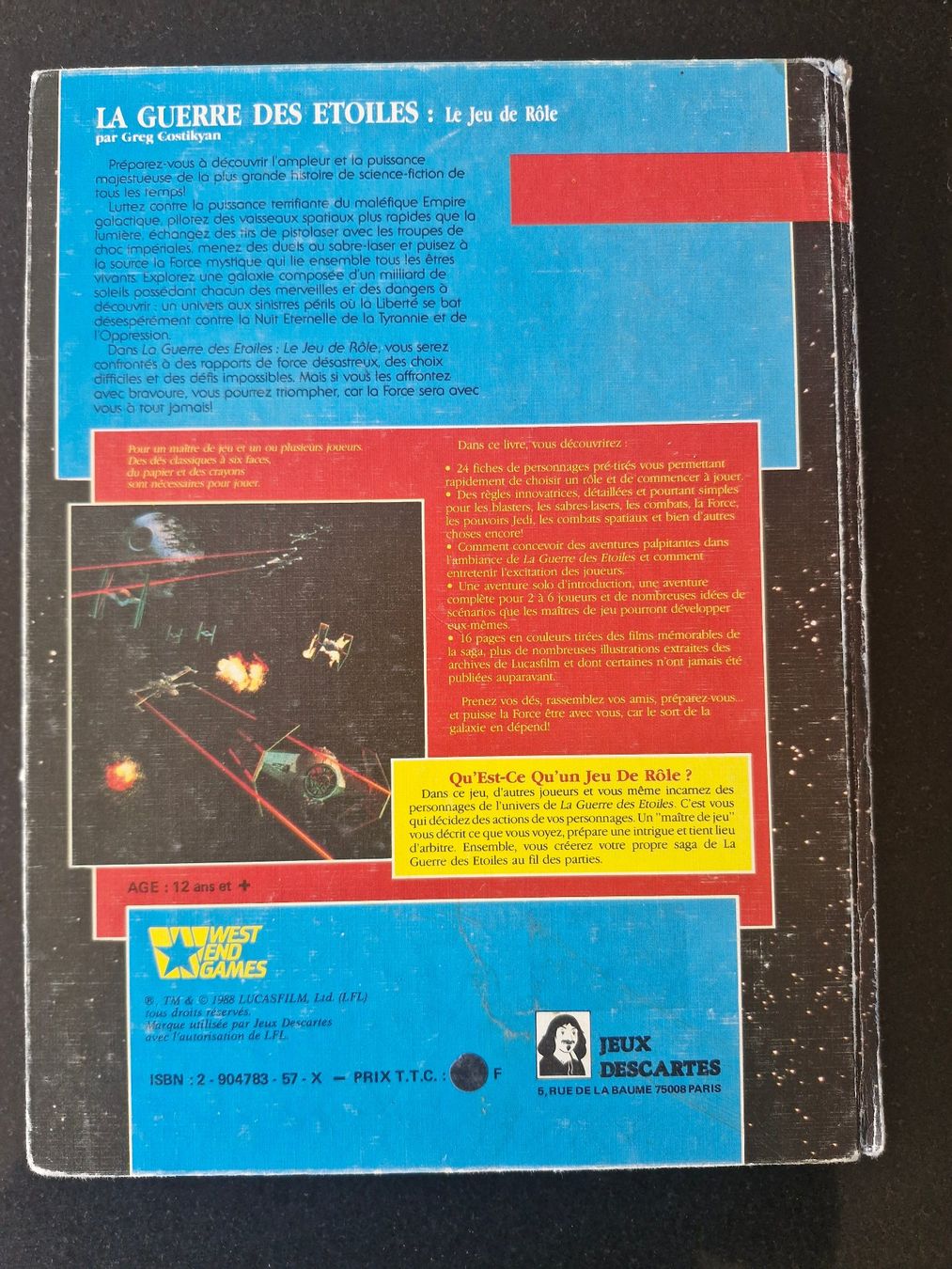 Giochi: STAR WARS - Le jeu de rôle - version originale de 1988 – Usato da Belfaux venduto da Fanfouet 1