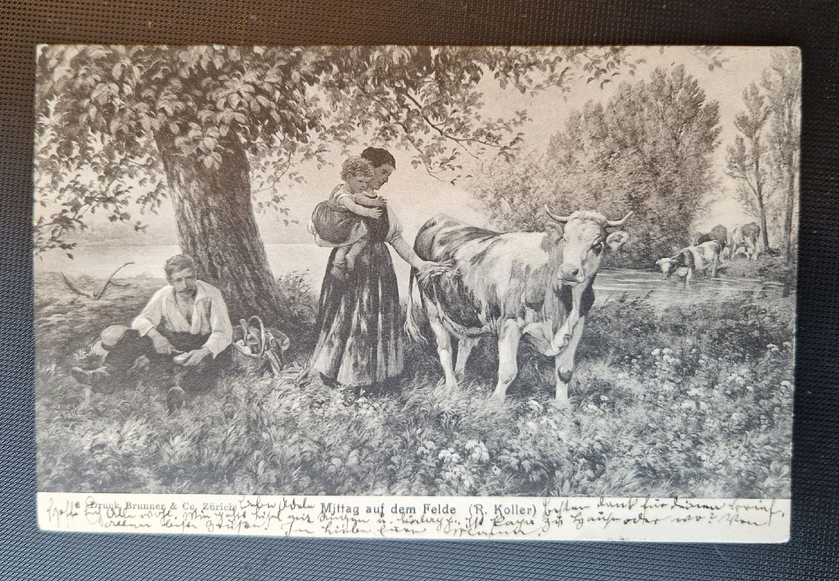 Cartoline postali: Mittag auf dem Felde 1904 – Usato da Ebikon venduto da Donar50