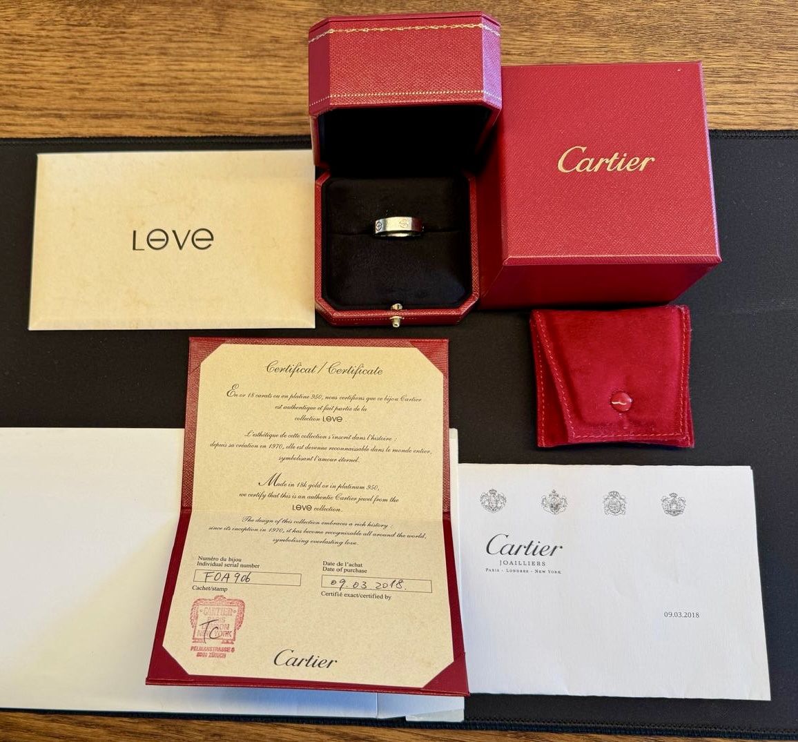 Cartier Anelli: Cartier Ring, Weissgold, Full Set, 63 – Nuovo (secondo la descrizione) da St. Gallen venduto da Viste