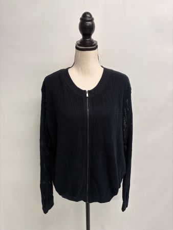 Opus Mesh Cardigan Dunkelblau Gr. 40 Baumwolle Netz