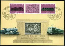 1982_100 Jahre Gotthardbahn; offizielle SBB Karte Nr. 8021
