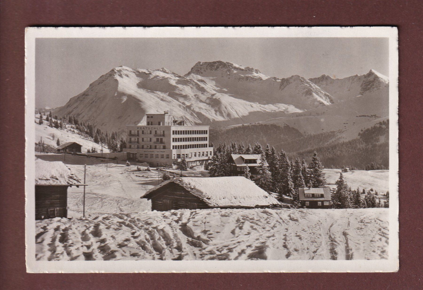 Cartoline postali: AROSA - Berghotel Prätschli - 1934 – Usato da Pully venduto da nicecards