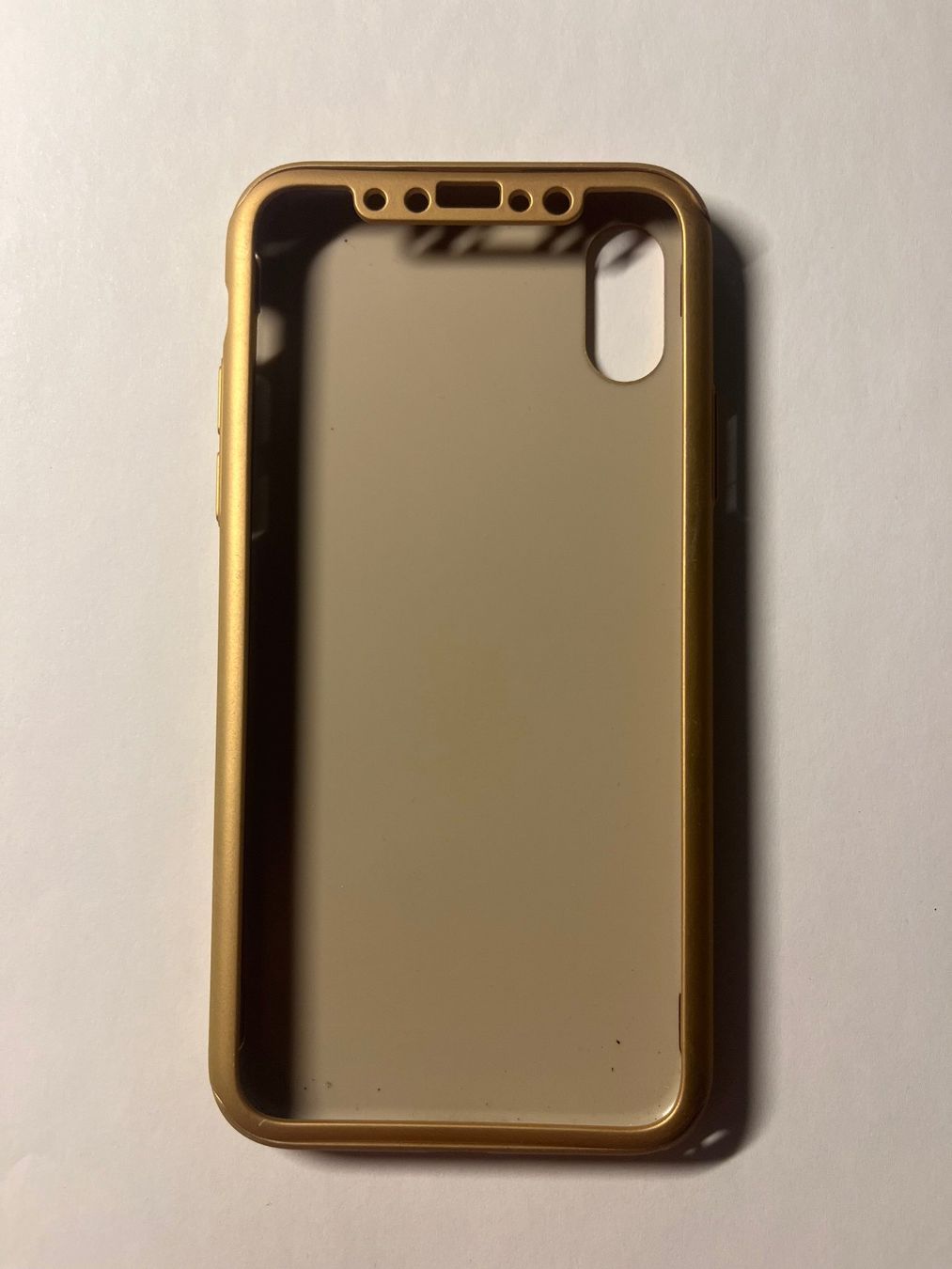 Coques & Protection écran: Schutzhülle Case 2 teilig iPhone X gold – Neuf (Voir description) à Hubersdorf par Gewonnen