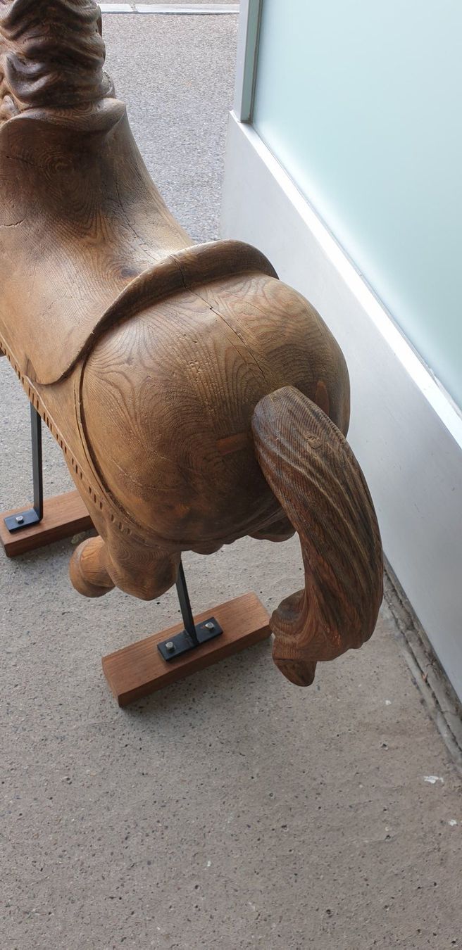 Skulpturen & Statuen: Massive Holzskulptur, Pferd, Holzpferd – Gebraucht aus Emmen von Brockofsky 3