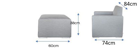 Poltrone: Sessel und Hocker Sunbrella hellgrau – Nuovo e nell'imballaggio originale da Fehraltorf venduto da gartenlounge_ch 1