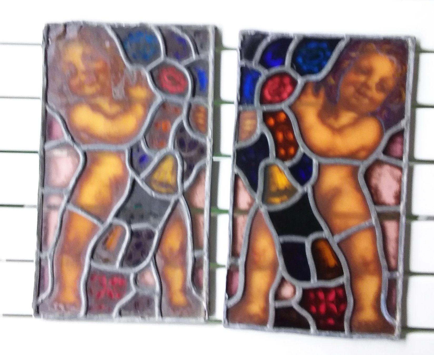Finestre: 2 st. Mosaik-Buntglasfenster '900 - Antik – Usato da Lugano venduto da Maurizio_Collector 3