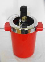 Weinkühler Flaschenkühler Vintage Desde 1951, Knallrot 70er