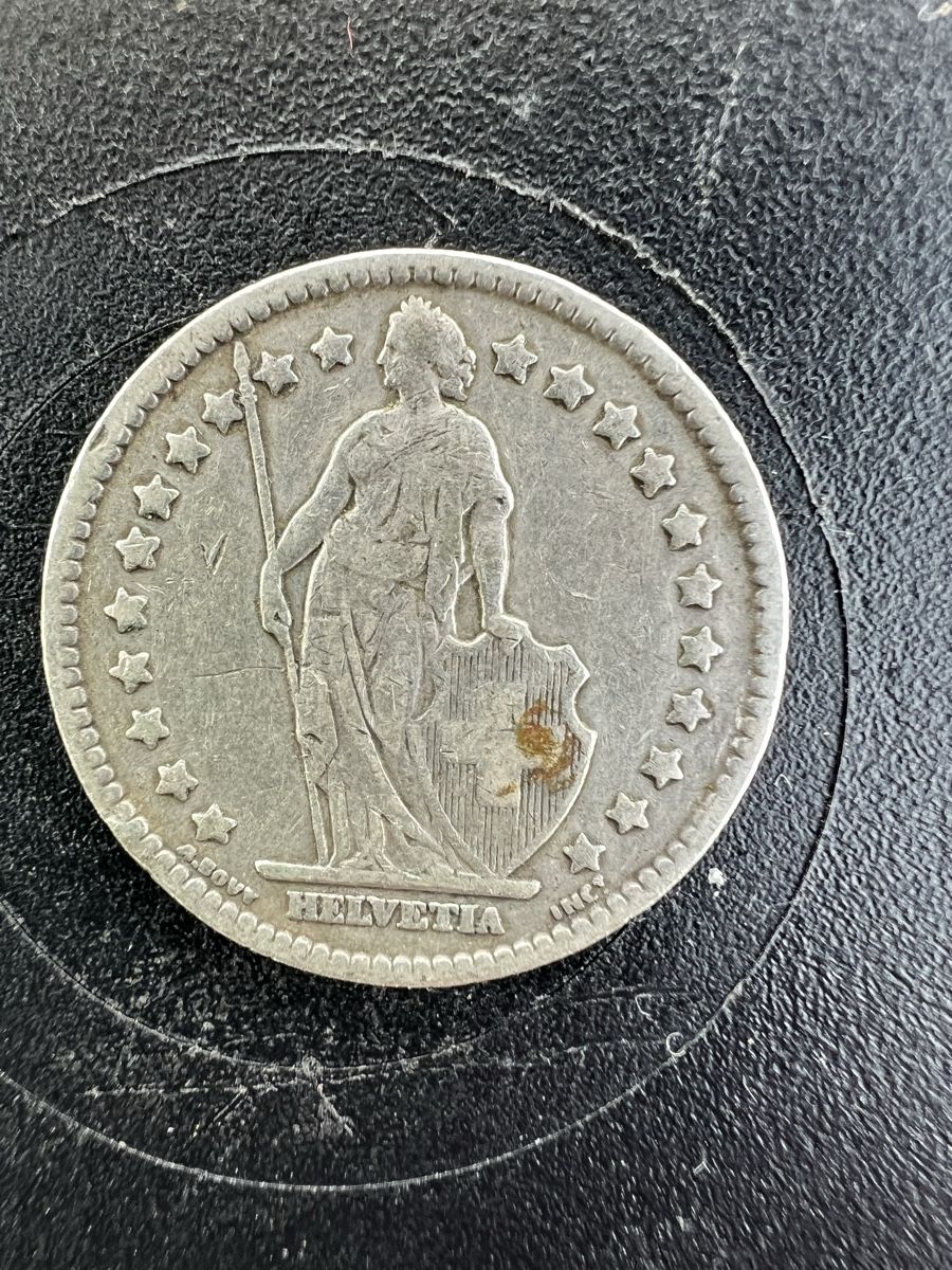 Tutti le monete: 1 Fr. Helvetia 1908 Schweizer Münze Silber  – Usato da Moosleerau venduto da Tami8 1