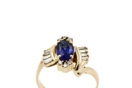 Saphir Diamant Ring in 18K Gelbgold *S3744