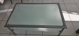 Couchtisch Glasplatten Metallrahmen leichte Gebrauchspuren