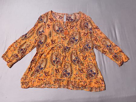 Leichte Viskose Bluse im Hippie Stil von Nile Gr XL 