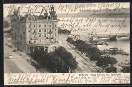 Zürich, Hotel Bellevue, See und Quaibr