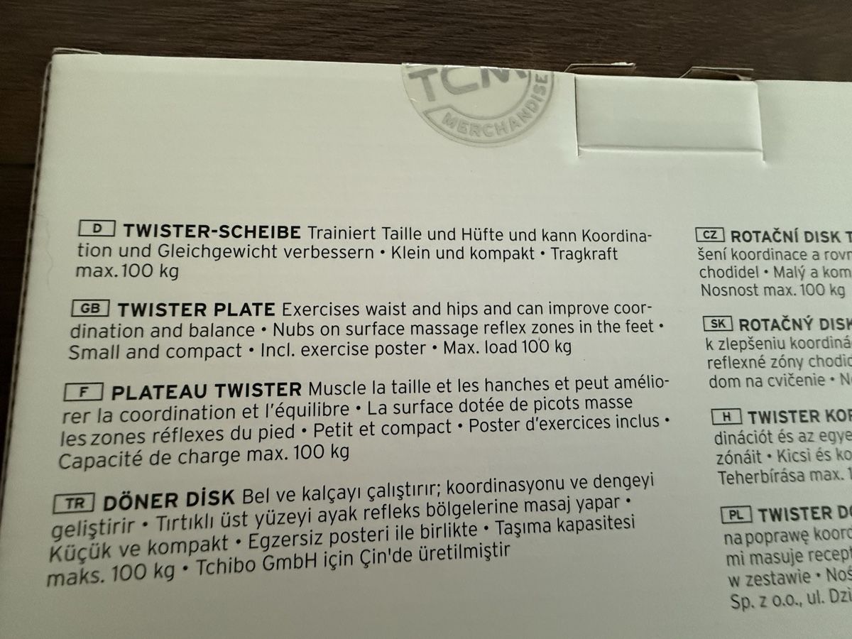 Hometrainer: Twister Scheiben.   Tchibo – Nuovo (secondo la descrizione) da Pfeffikon LU venduto da pepino17 2