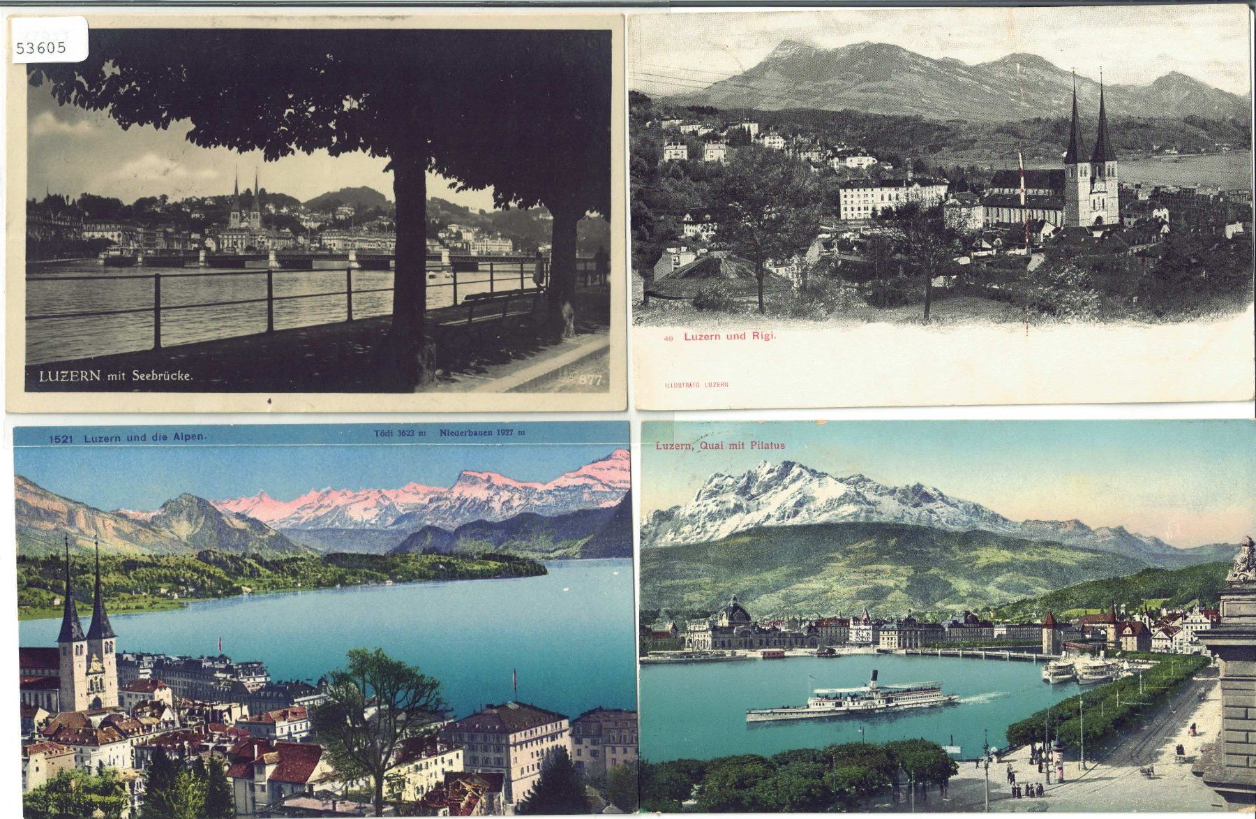 Cartoline postali: 4 AK - Luzern – Usato da Ettingen venduto da Kartenplanet