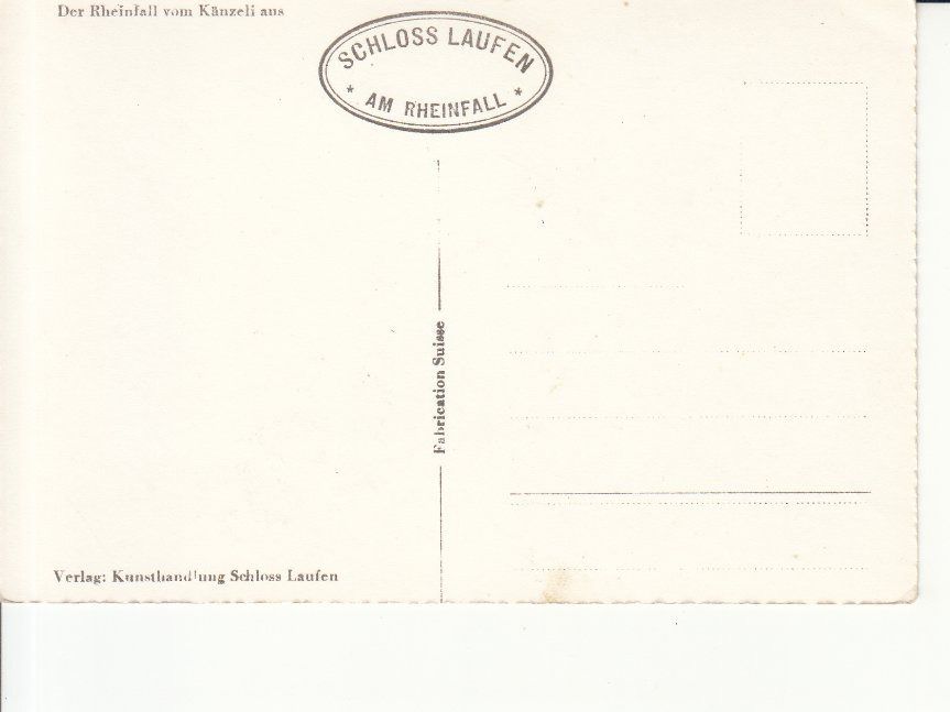 Cartoline postali: Rheinfall ca. 1950 – Usato da Bürglen TG venduto da StampGraf 1
