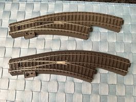 Märklin Bogenweiche rechts 24672, 2 Stk. Weiche(Hand)