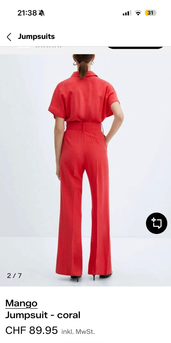 Mango Jumpsuits: Mango Jumpsuit coral size S - like new – Gebraucht aus Genève von ane_dr7w 3