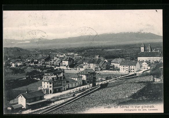 Cartoline postali: AK La Sarraz, Vue generale, 1908 – Usato da Berlin venduto da bartko-reher