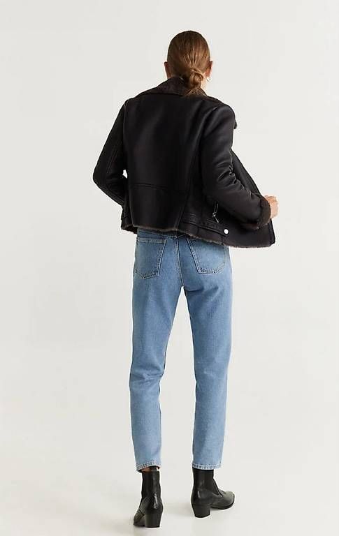 Mango Giacche: MANGO Lederjacke mit Fell  Schwarz  Gr. S – Usato da Dübendorf venduto da CaBer 2