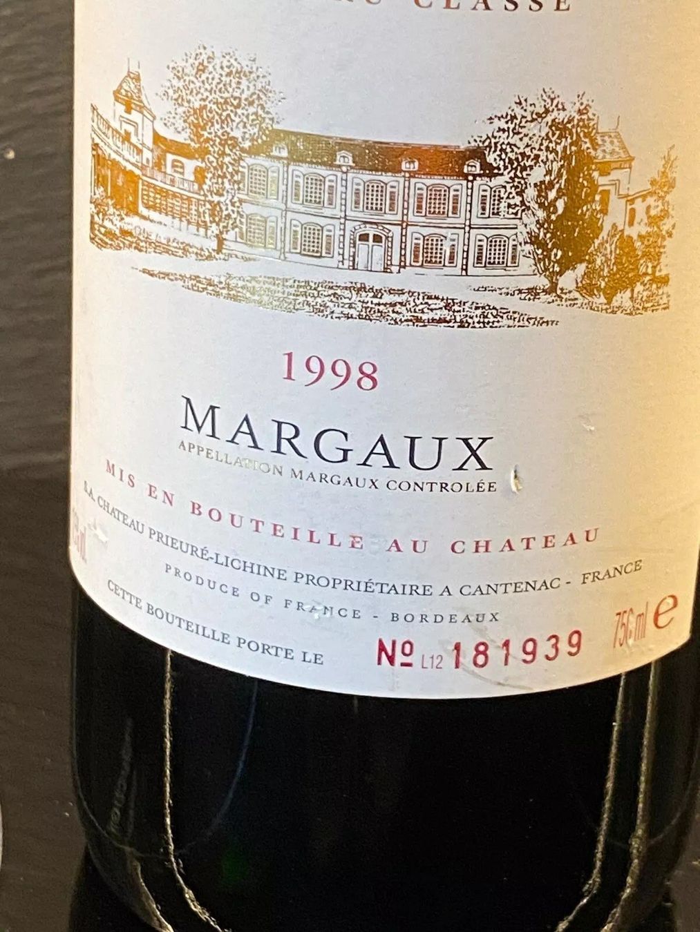Château Margaux Vino: CHÂTEAU PRIEURE LICHINE 1998 Margaux – Nuovo (secondo la descrizione) da Winterthur venduto da jocker_dv 1