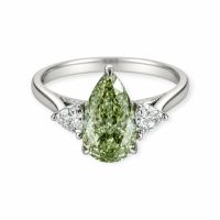 💎💥Tropfen Diamant lab 2.30tcw💍VS 14K Weissgold Ring