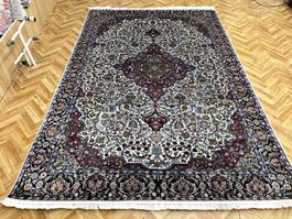 Seidenteppich XL 270*180cm handg.frisch prof.gewaschen Luxus