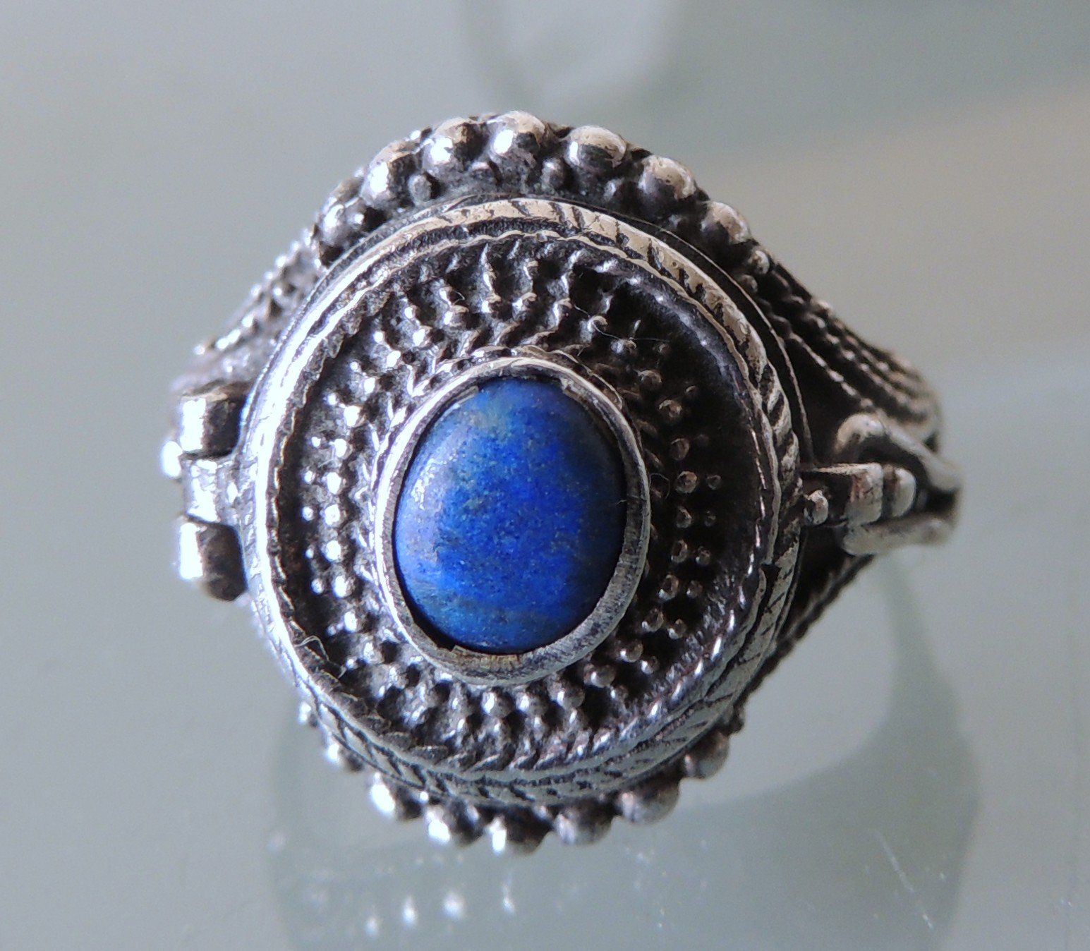 Ringe: Giftring Silber 925 Poison Ring Lapislazuli Gr. 54 – Gebraucht aus Waldenburg von schaller707