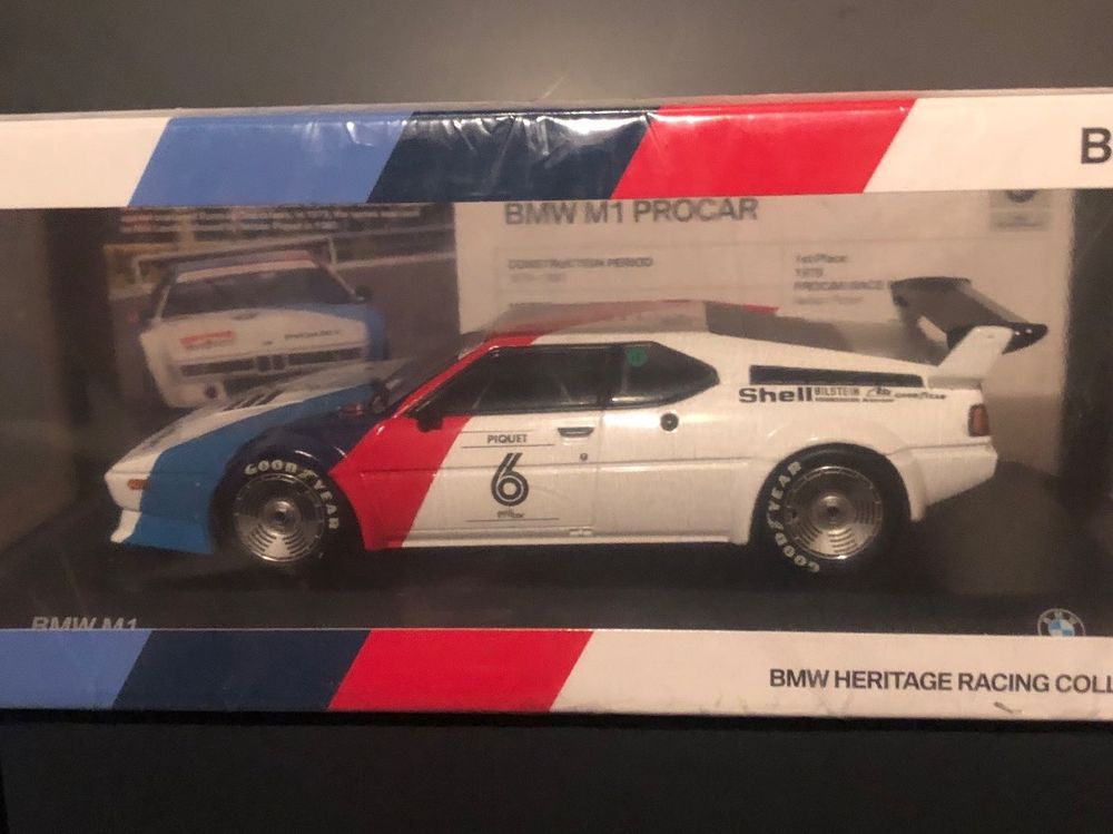 Voiture Miniature BMW M1 Blanche - Échelle 1/43 - Marque Altaya - Neuf Dans Son Emballage
